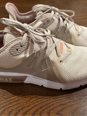 Nike Beige and Coral Athletic Sneakers